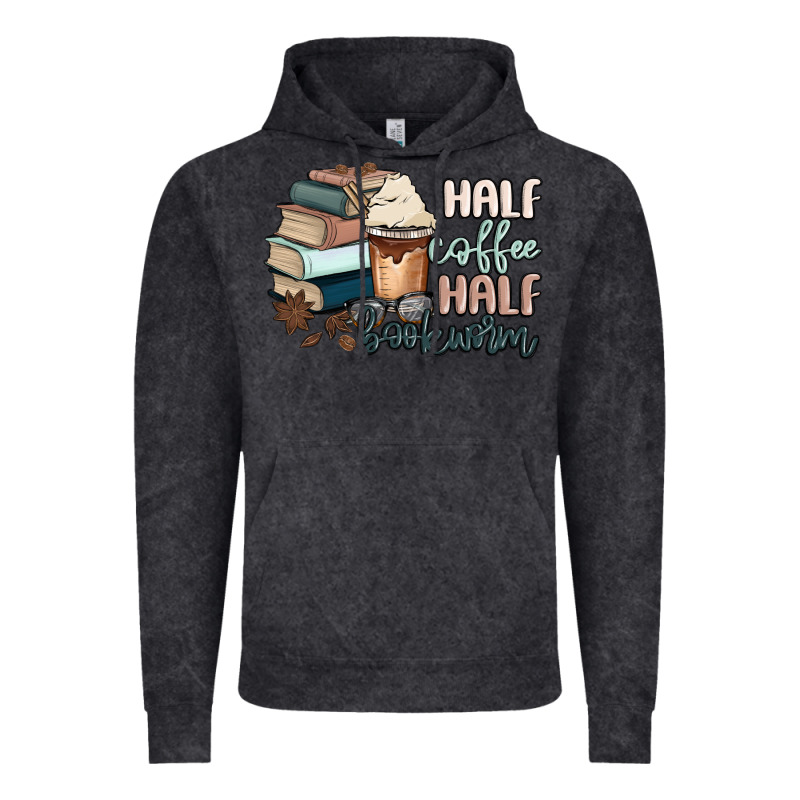 Half Coffee Half Bookworm Vintage Hoodie by MaliasSmallBusiness | Teevron