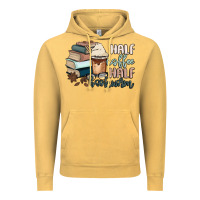 Vintage Mustard half coffee half bookworm Vintage Hoodie - MaliasSmallBusiness