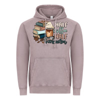 Vintage Zinc half coffee half bookworm Vintage Hoodie - MaliasSmallBusiness