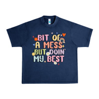 Navy bit of a mess but doin' my best Urban Heavy Tee - MaliasSmallBusiness