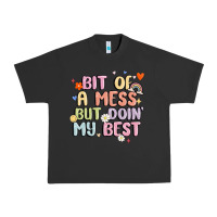 Pigment Black bit of a mess but doin' my best Urban Heavy Tee - MaliasSmallBusiness
