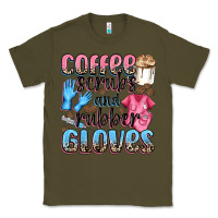 Army Green coffee scrubs and rubber gloves Classic Tee - NancyCooperArtShop