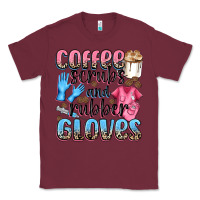 Burgundy coffee scrubs and rubber gloves Classic Tee - NancyCooperArtShop
