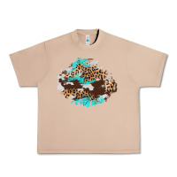 Burro cowhide leopard turquoise patch Urban Heavy Tee - AdoDesignShop