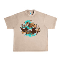 French Oak cowhide leopard turquoise patch Urban Heavy Tee - AdoDesignShop