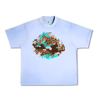 Grape Ice cowhide leopard turquoise patch Urban Heavy Tee - AdoDesignShop