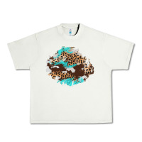 Pistachio cowhide leopard turquoise patch Urban Heavy Tee - AdoDesignShop