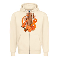 Sandshell Kidney Cancer diva orange ribbon Zipper Hoodie - NancyCooperArtShop