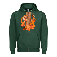 Sports Green Kidney Cancer diva orange ribbon Zipper Hoodie - NancyCooperArtShop