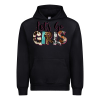 Black Let's Go Girls Urban Hoodie - FaDigitalArtStudio