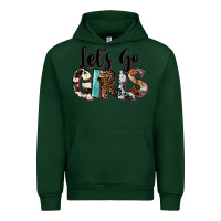 Forest Green Let's Go Girls Urban Hoodie - FaDigitalArtStudio