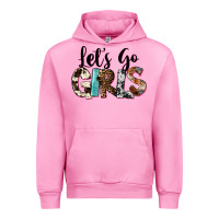 Fuchsia Pink Let's Go Girls Urban Hoodie - FaDigitalArtStudio