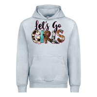 Heather Grey Let's Go Girls Urban Hoodie - FaDigitalArtStudio