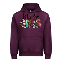Mauve Wine Let's Go Girls Urban Hoodie - FaDigitalArtStudio