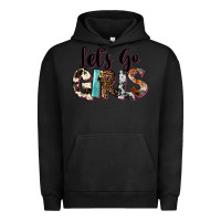 Pigment Black Let's Go Girls Urban Hoodie - FaDigitalArtStudio