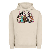 Pigment French Oak Let's Go Girls Urban Hoodie - FaDigitalArtStudio