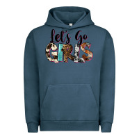 Pigment Midnight Navy Let's Go Girls Urban Hoodie - FaDigitalArtStudio