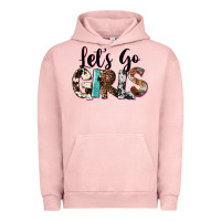Pigment Salmon Let's Go Girls Urban Hoodie - FaDigitalArtStudio