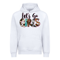 White Let's Go Girls Urban Hoodie - FaDigitalArtStudio