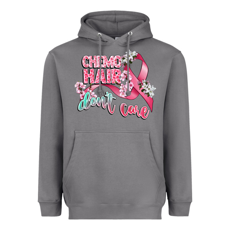 Chemo Hair Dont Care Heavyweight Hoodie by CowGirlArtShop | Teevron