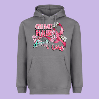 Chemo Hair Dont Care Heavyweight Hoodie Designed By Cowgirlartshop