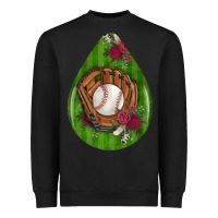 Black baseball and western roses teardrop  4 Heavyweight Sweatshirt - BundleAndBundleShop