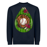 Navy baseball and western roses teardrop  4 Heavyweight Sweatshirt - BundleAndBundleShop