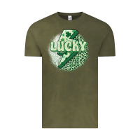 Vintage Olive st. patrick's day lucky Vintage Tee - MaliasSmallBusiness