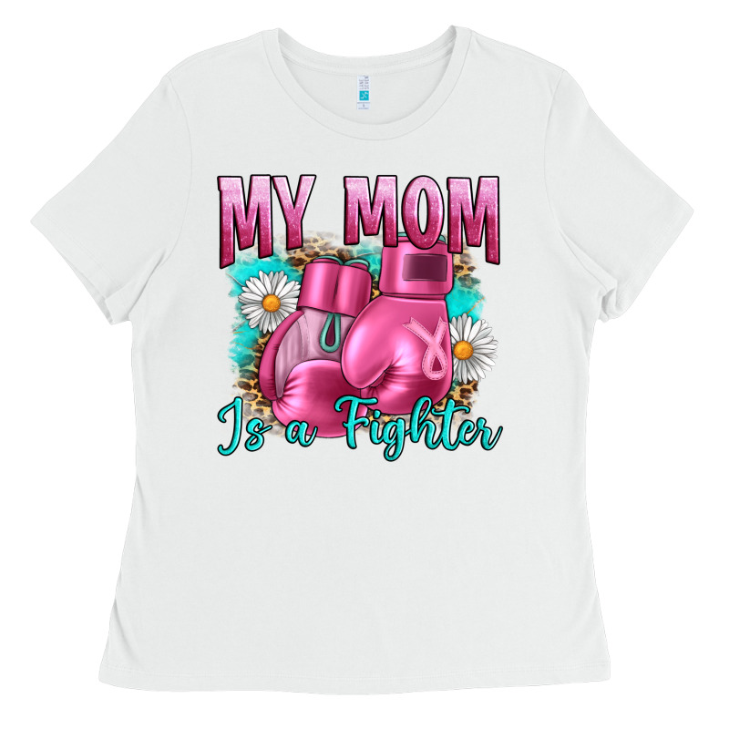 Breast Cancer My Mom Is A Fighter Ladies Tee by Artiststas | Teevron