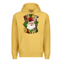 Antique Gold howdy santa western cactus christmas Premium Hoodie - CowGirlArtShop
