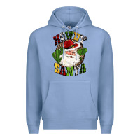 Colony Blue howdy santa western cactus christmas Premium Hoodie - CowGirlArtShop
