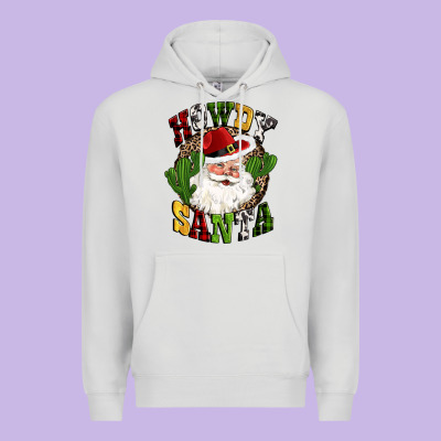 Howdy Santa Western Cactus Christmas Premium Hoodie Designed By Cowgirlartshop