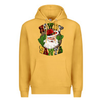 Mustard howdy santa western cactus christmas Premium Hoodie - CowGirlArtShop