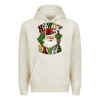 Oatmeal Heather howdy santa western cactus christmas Premium Hoodie - CowGirlArtShop