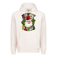 Pale Pink howdy santa western cactus christmas Premium Hoodie - CowGirlArtShop