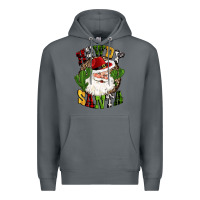 Rock howdy santa western cactus christmas Premium Hoodie - CowGirlArtShop