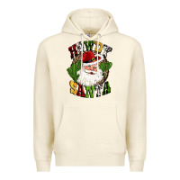 Sandshell howdy santa western cactus christmas Premium Hoodie - CowGirlArtShop