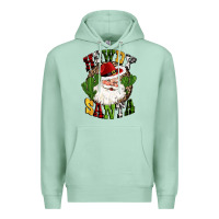 Seafoam howdy santa western cactus christmas Premium Hoodie - CowGirlArtShop