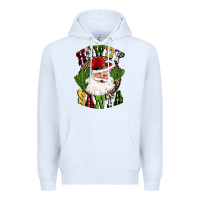 White howdy santa western cactus christmas Premium Hoodie - CowGirlArtShop