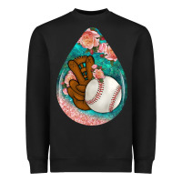 Black baseball and western roses teardrop  3 Heavyweight Sweatshirt - BundleAndBundleShop