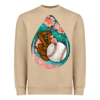 Mushroom baseball and western roses teardrop  3 Heavyweight Sweatshirt - BundleAndBundleShop