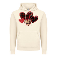 Vintage Artic leopard hearts Vintage Hoodie - MaliasSmallBusiness