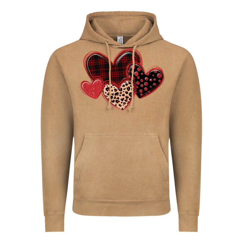 Leopard Hearts Vintage Hoodie by MaliasSmallBusiness | Teevron