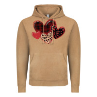 Vintage Camel leopard hearts Vintage Hoodie - MaliasSmallBusiness