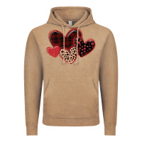 Vintage Coffee leopard hearts Vintage Hoodie - MaliasSmallBusiness