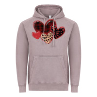 Vintage Zinc leopard hearts Vintage Hoodie - MaliasSmallBusiness