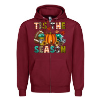 Burgundy Tis' the season Zipper Hoodie - texasbilliewilder