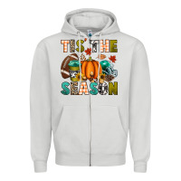 Dove Grey Tis' the season Zipper Hoodie - texasbilliewilder