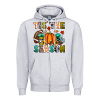 Heather Grey Tis' the season Zipper Hoodie - texasbilliewilder