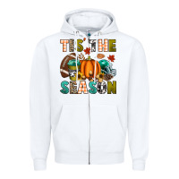 White Tis' the season Zipper Hoodie - texasbilliewilder